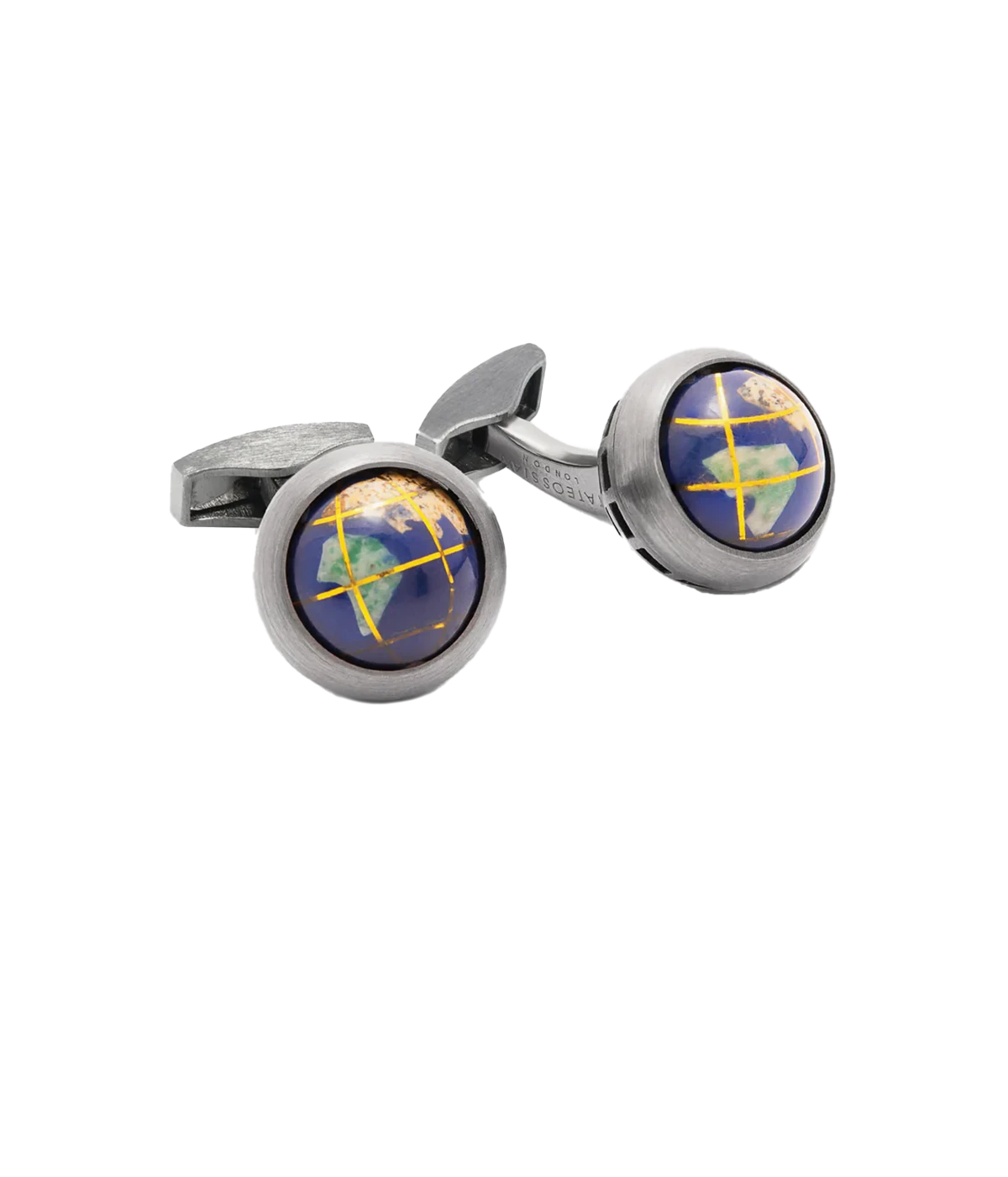 Globe Revolve Cufflinks in Silver