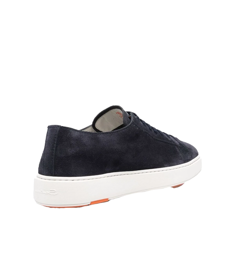 Suede Low-Top Sneakers in Oceano & Dark Blue