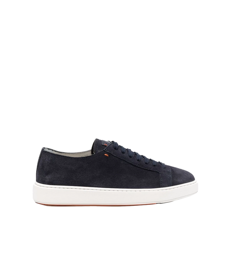 Suede Low-Top Sneakers in Oceano & Dark Blue