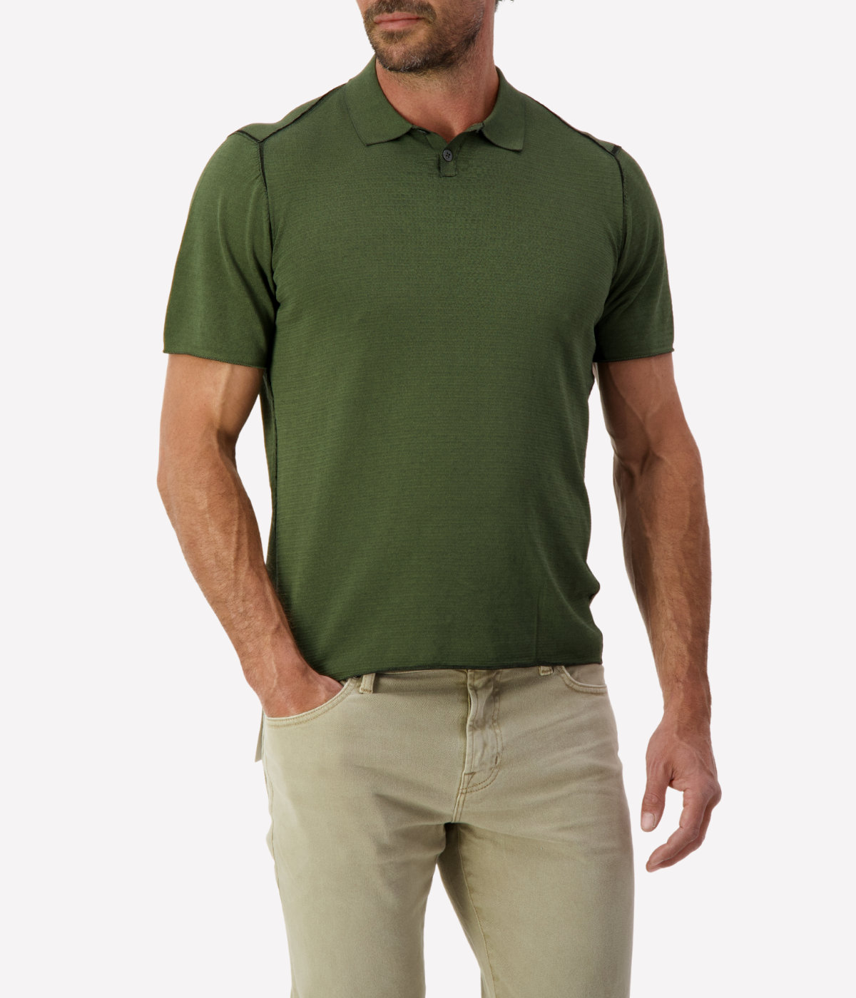 T-Shirt Polo in Forest