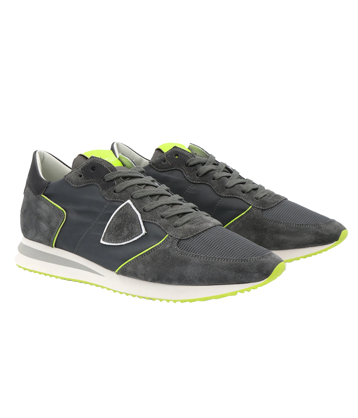 Side view of Philippe Model TRPX sneakers, showcasing their retro-inspired silhouette and modern treatments. The mix of premium materials and bold design elements make them ideal for stylish urban looks.