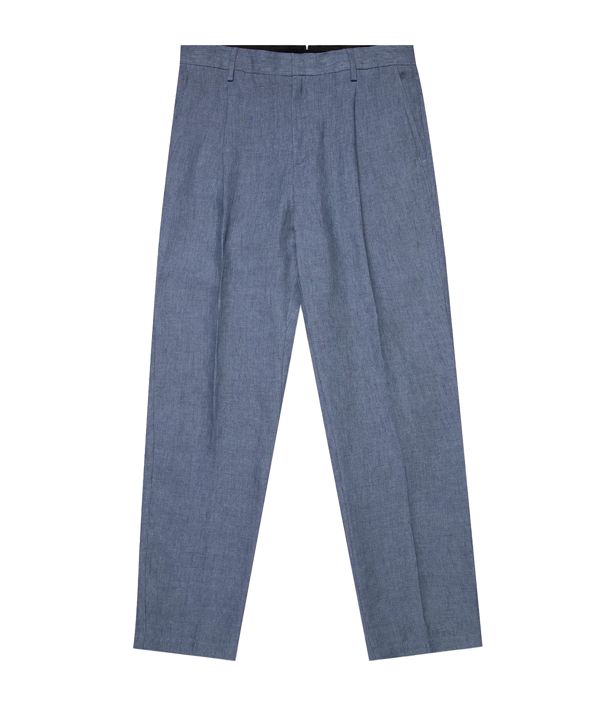 Tailored Single Pleat Trouser in Soft Denim Melange