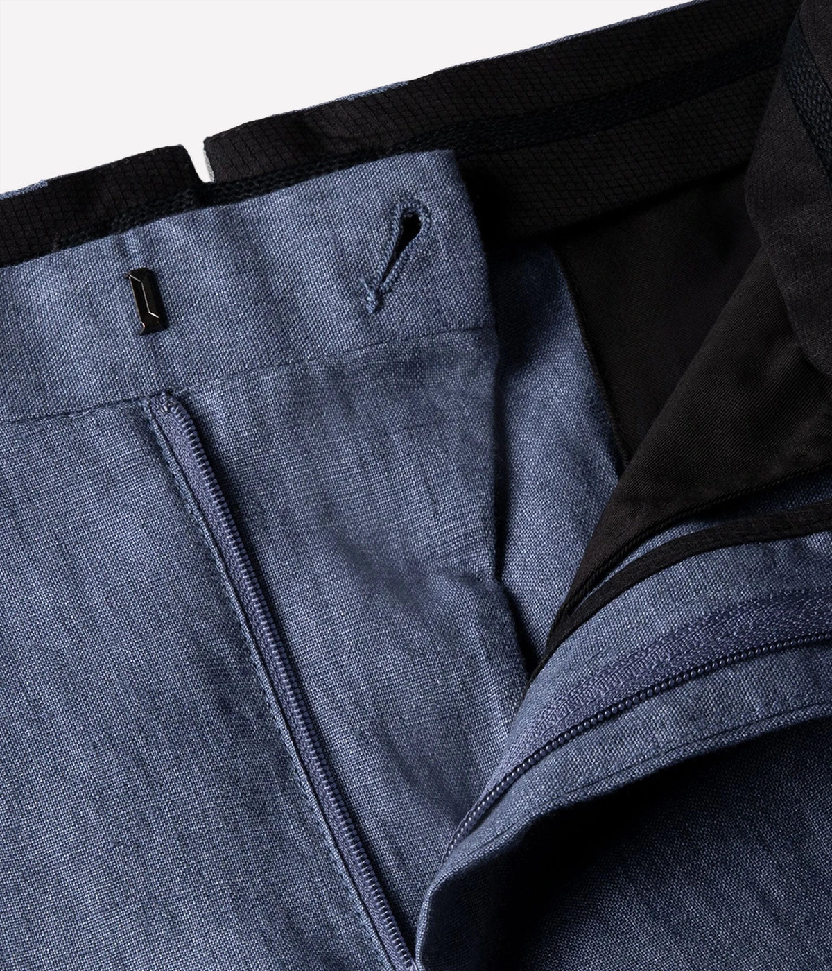 Tailored Single Pleat Trouser in Soft Denim Melange