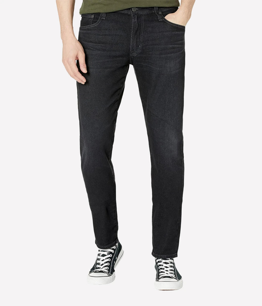 straight leg faded black men's jeans by AG.