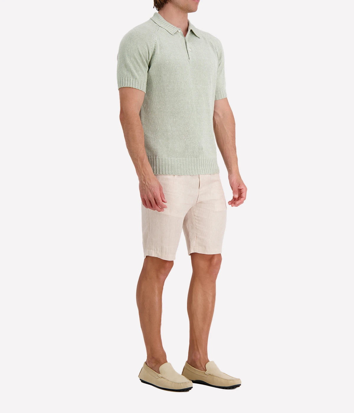 Tennis Short Sleeve Knit Polo in Mint