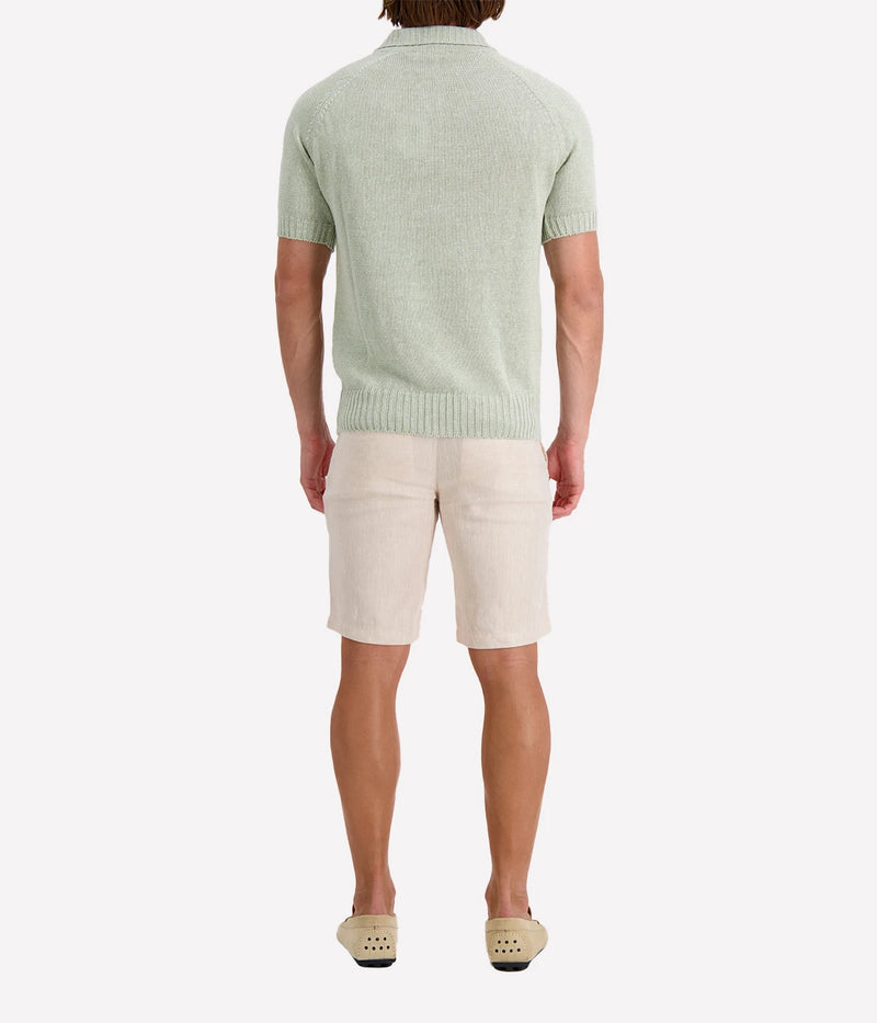 Tennis Short Sleeve Knit Polo in Mint