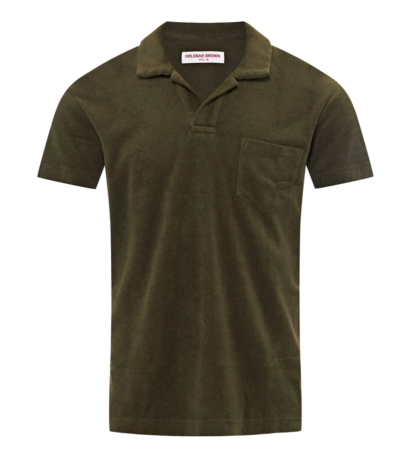 Terry Towling Polo in Palm