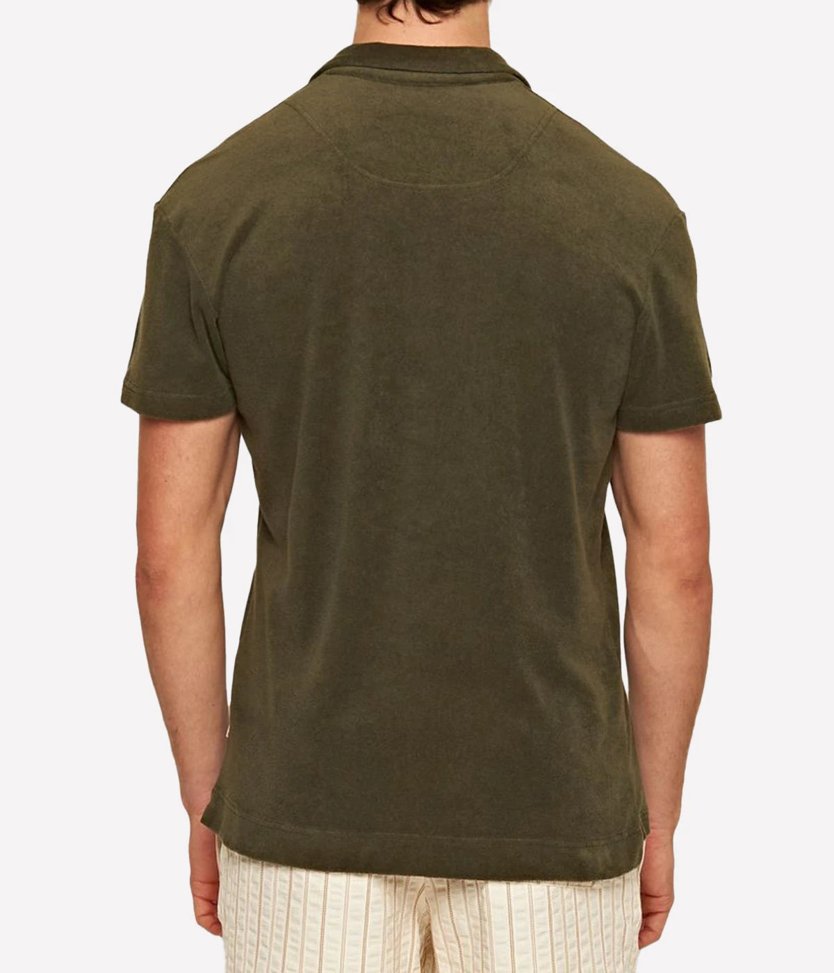 Terry Towling Polo in Palm