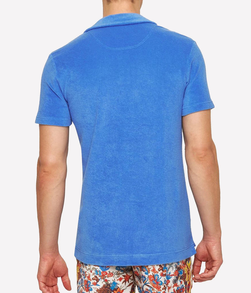 Terry Towling Polo in Tidal