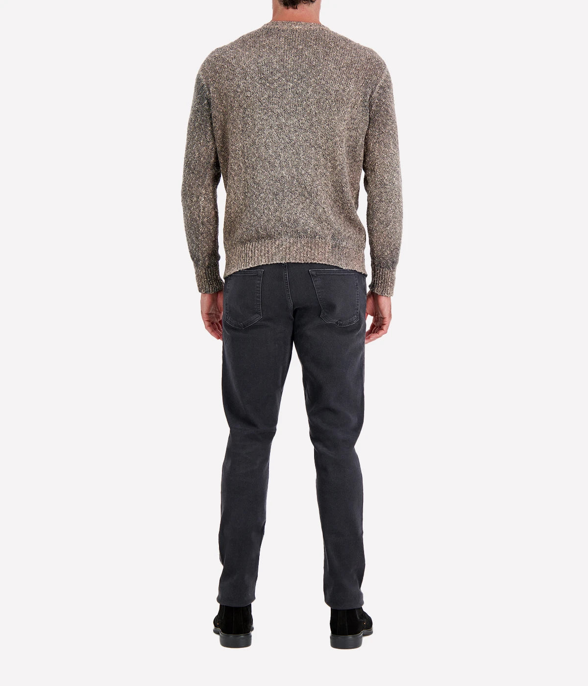 Man Knittted Pullover in Taupe