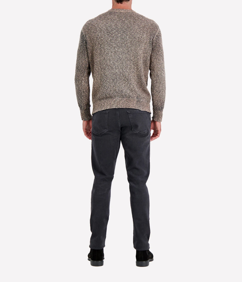 Man Knittted Pullover in Taupe