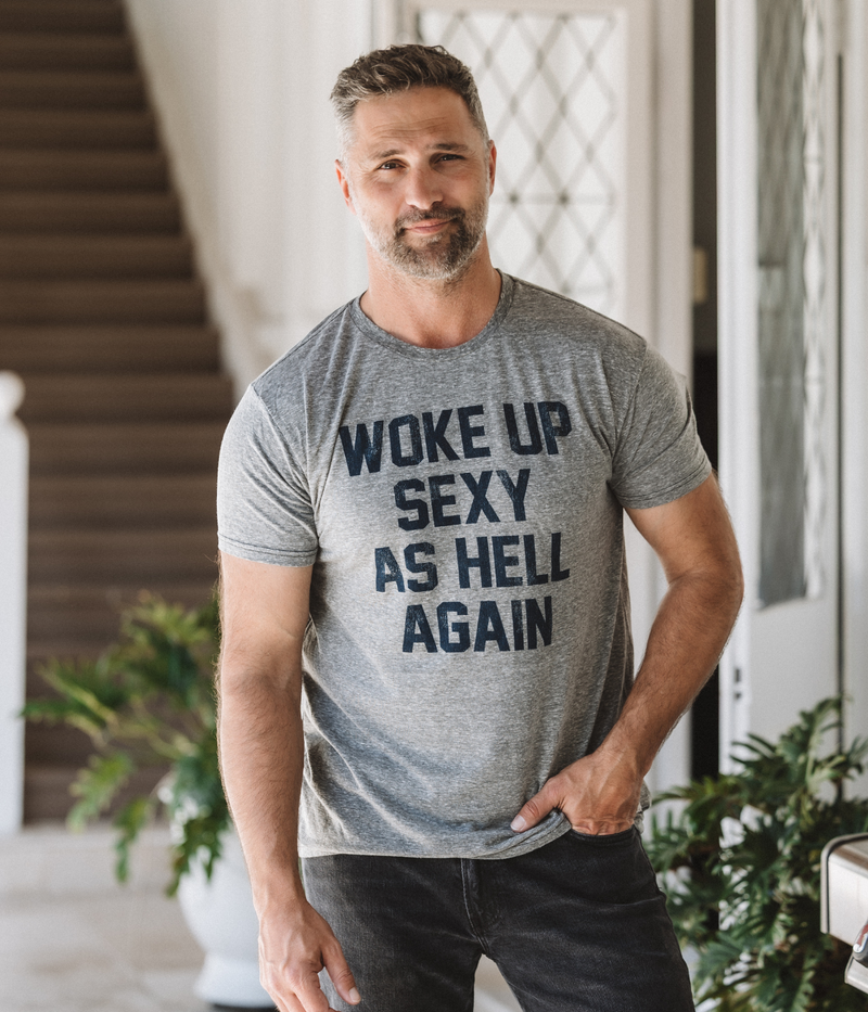 Woke Up Sexy Tee in Grey