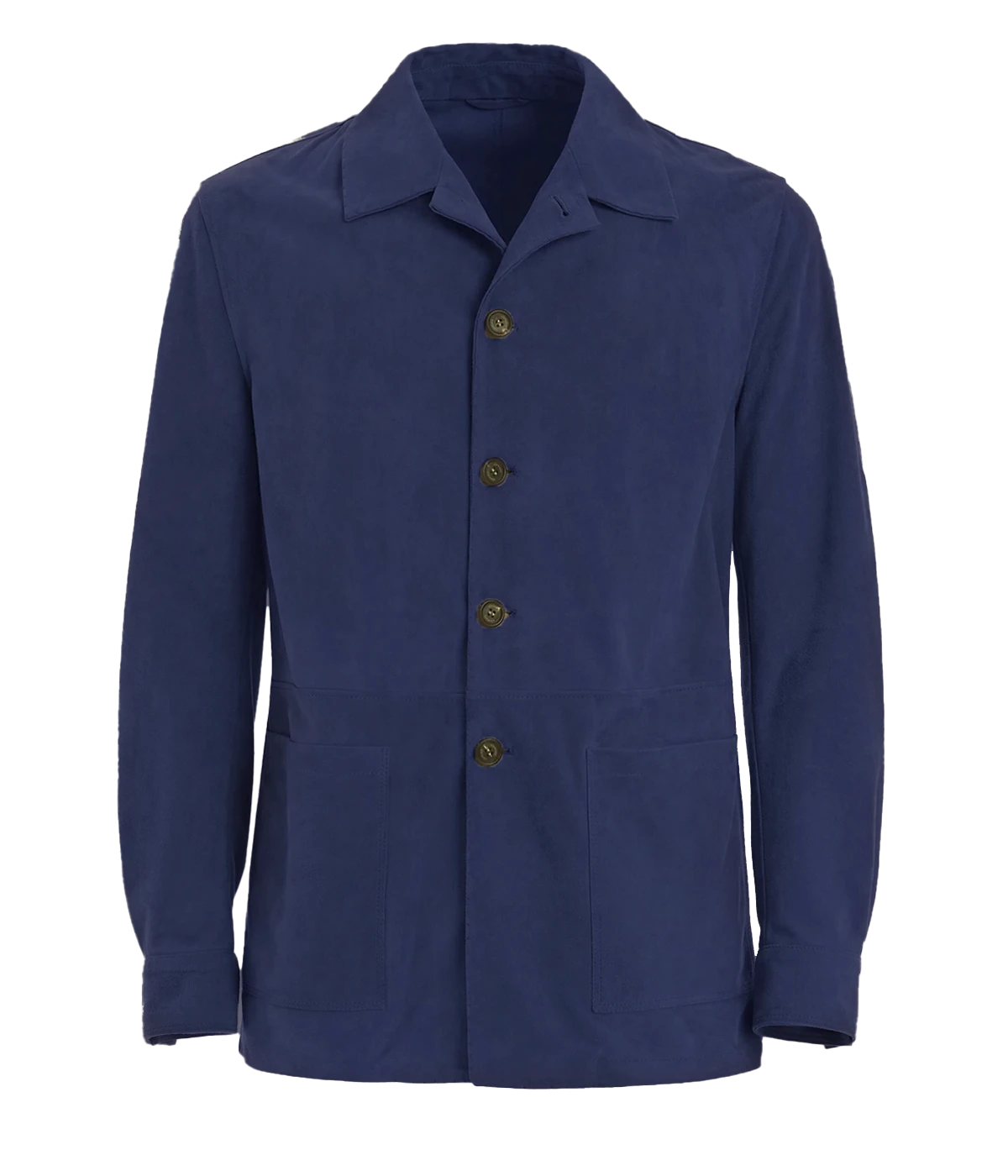 Two Pockets Nappa Suede Jacket in Blue