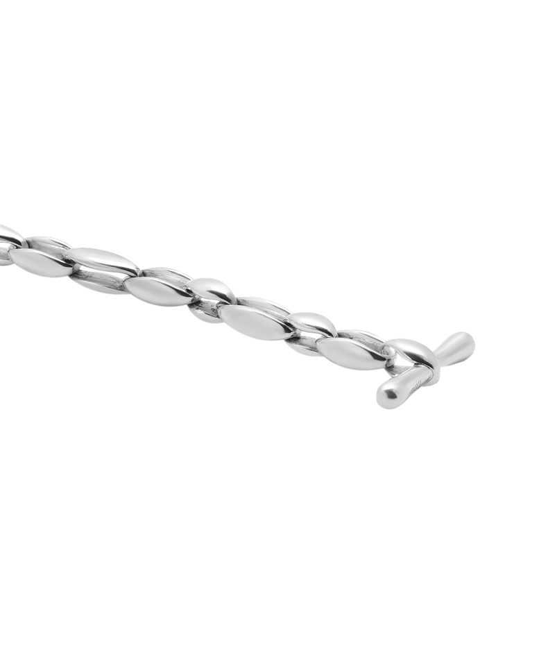Bradoon Medium Mixed Link Bracelet in Sterling Silver