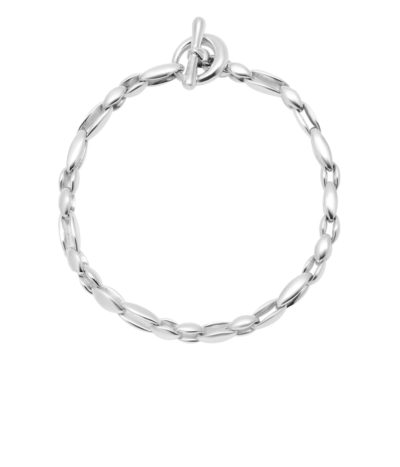 Bradoon Medium Mixed Link Bracelet in Sterling Silver