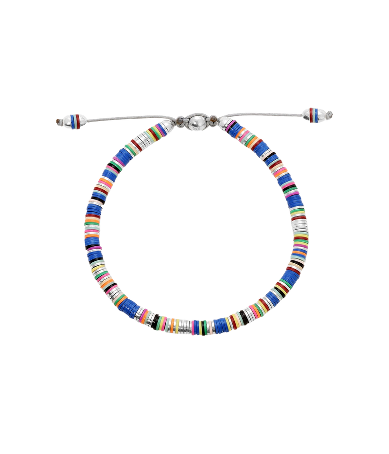 Malli African Disc Bracelet in Blue Mix