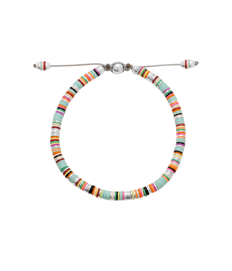 Malli African Disc Bracelet in Light Blue Mix
