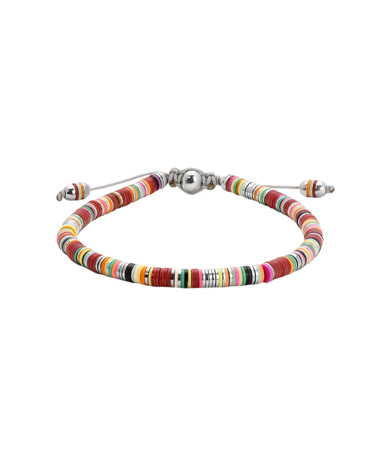 Malli African Disc Bracelet in Maroon Mix