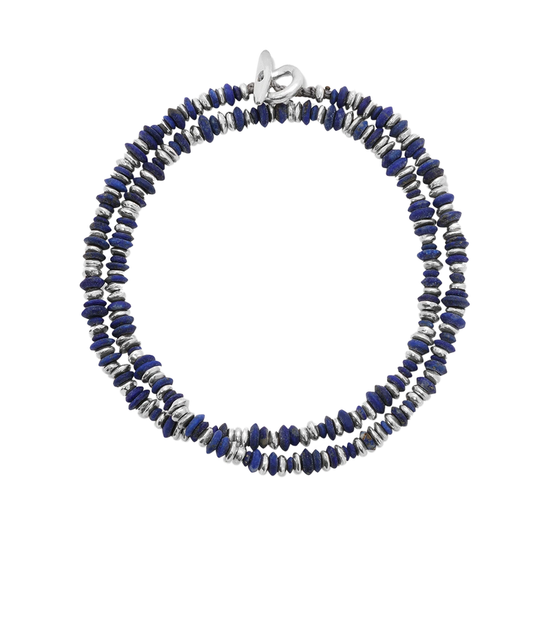 Pilla Wrap Bracelet in Lapis Gem Stone