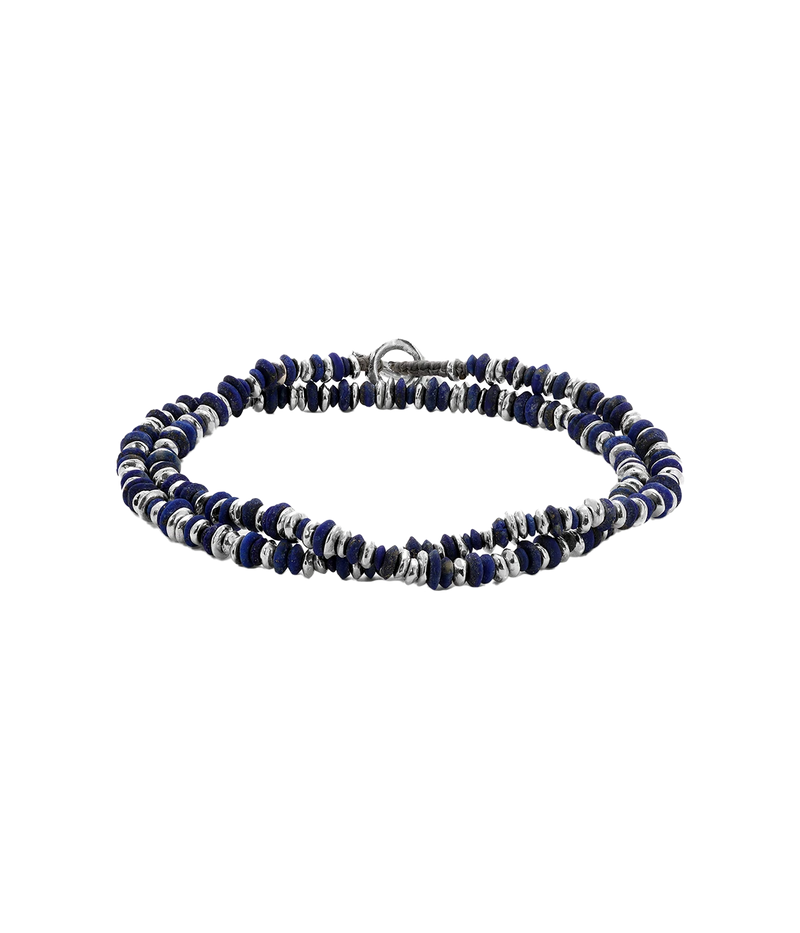 Pilla Wrap Bracelet in Lapis Gem Stone