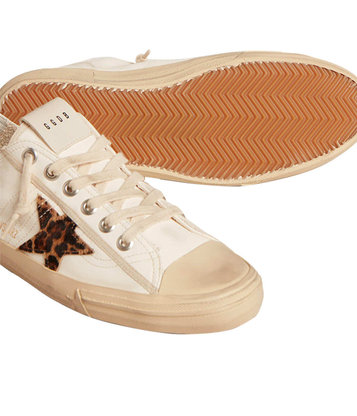 V-Star 2 Leopard Sneaker in White, Beige, Brown & Silver