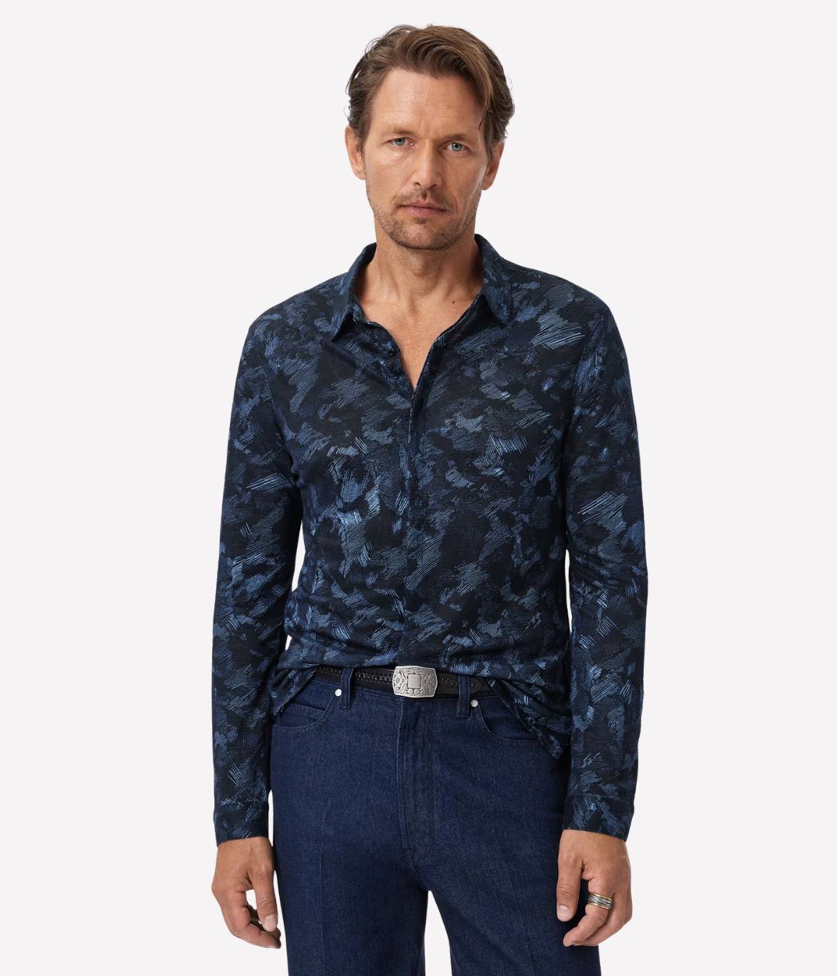 Vienne Regular Fit Long Sleeve Shirt in Cobalt