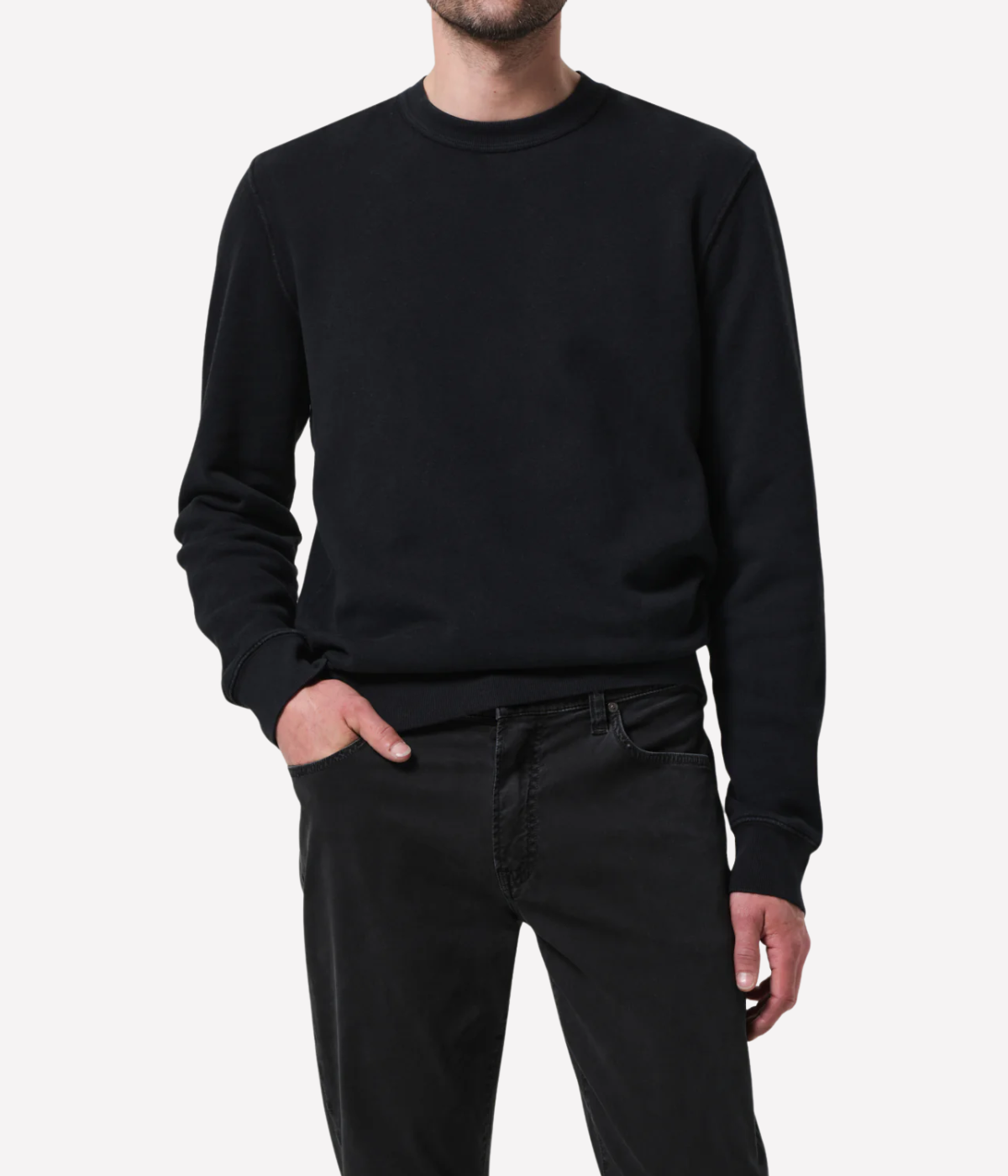 Vintage Crewneck Sweatshirt in Washed Black