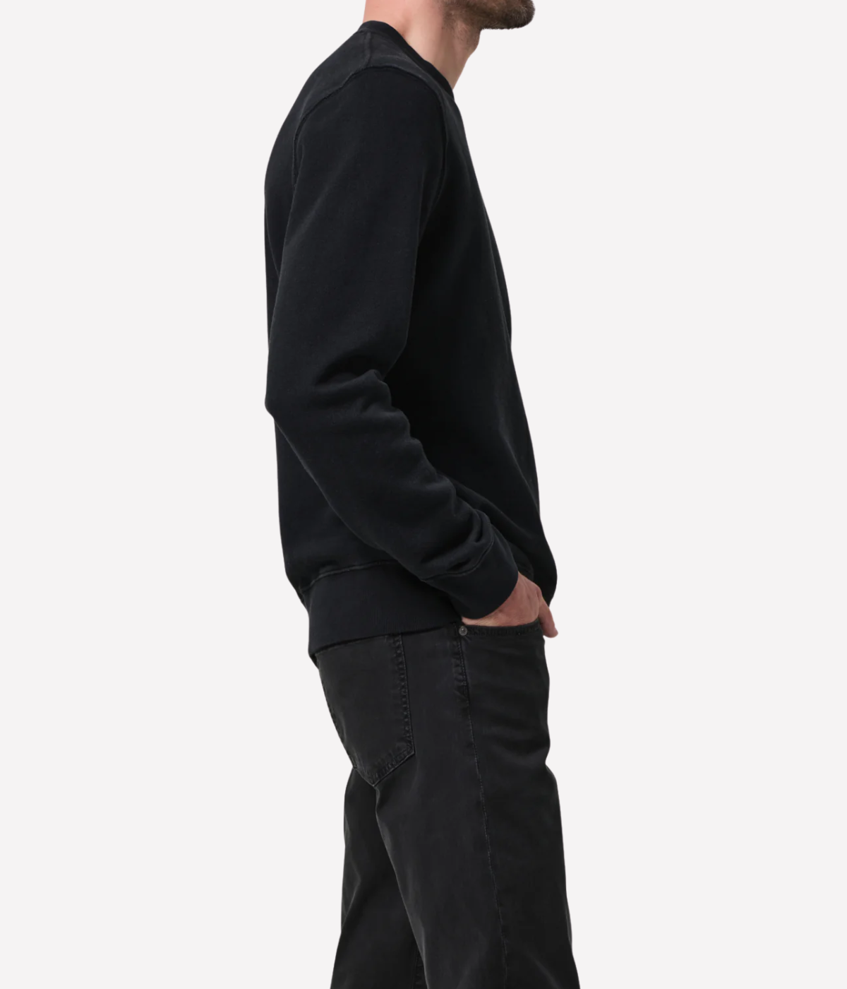 Vintage Crewneck Sweatshirt in Washed Black