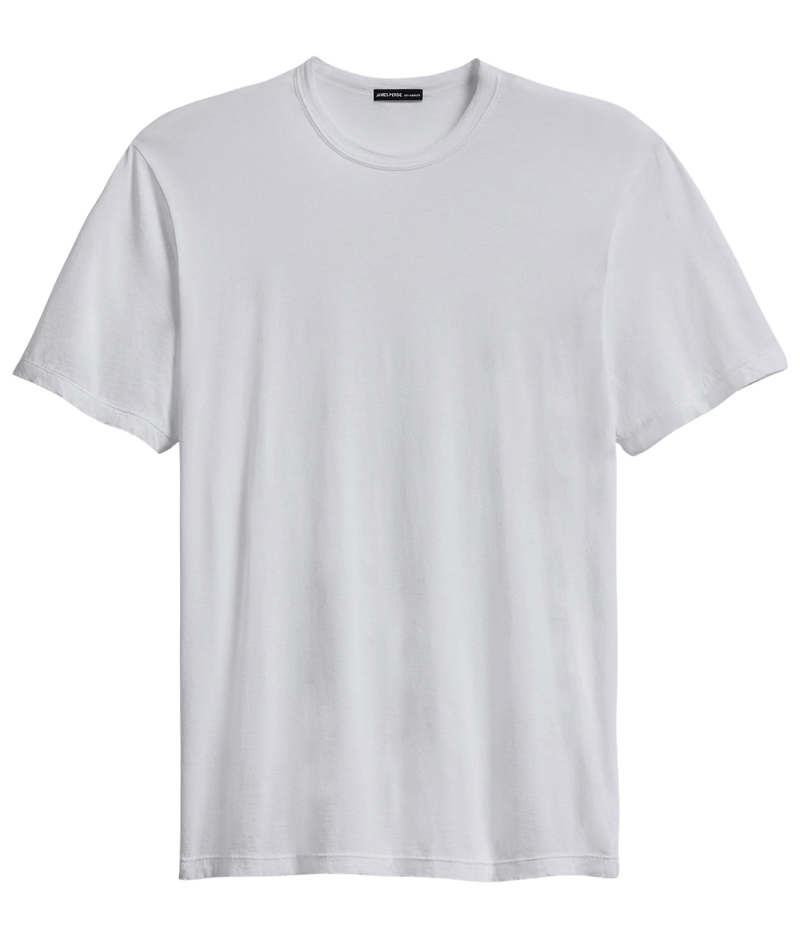 Luxe Lotus Jersey Crew Neck T-Shirt in White