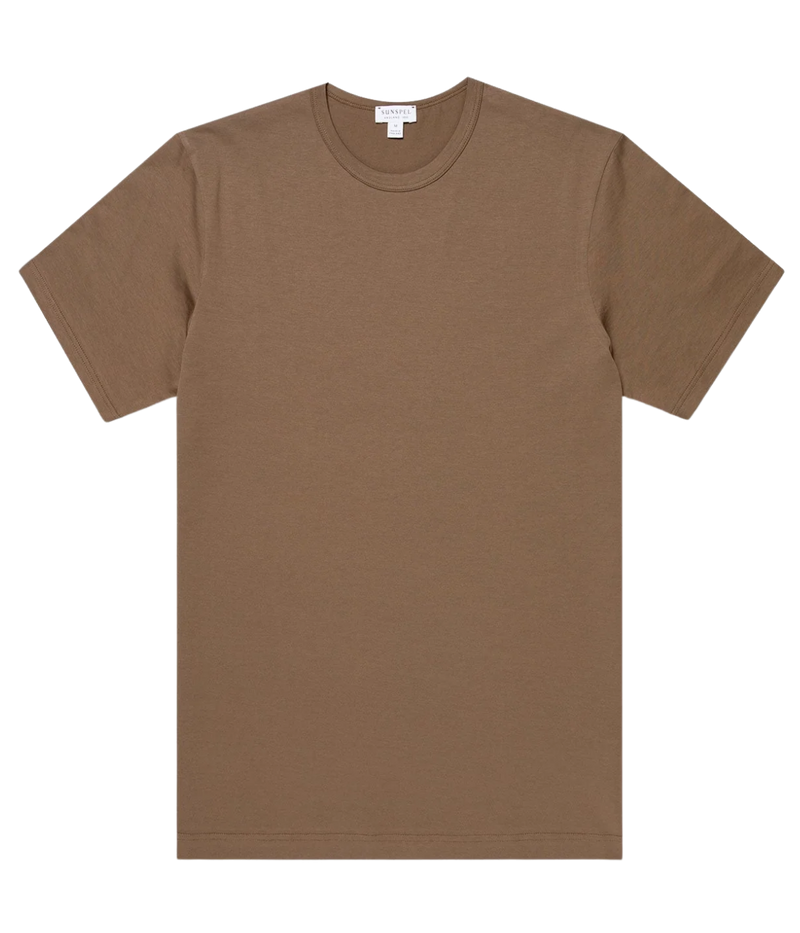 Short Sleeve Crew Neck T-Shirt In Dark Cedar