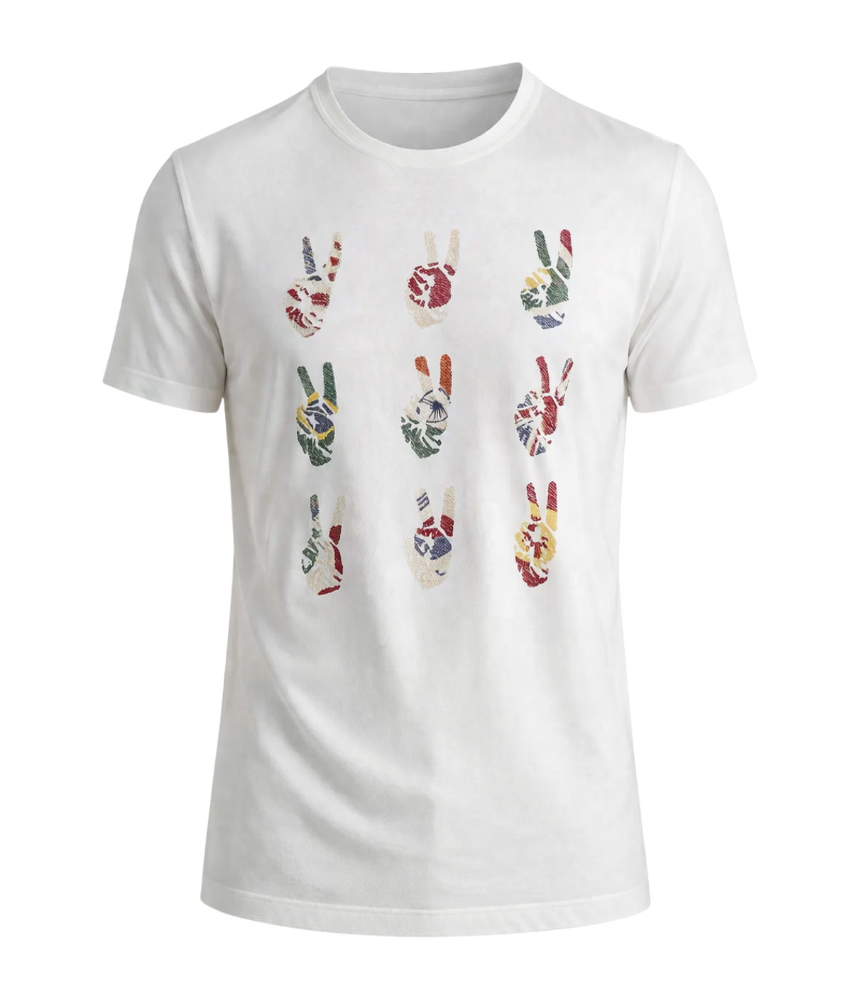 Multi Peace T-Shirt in Salt