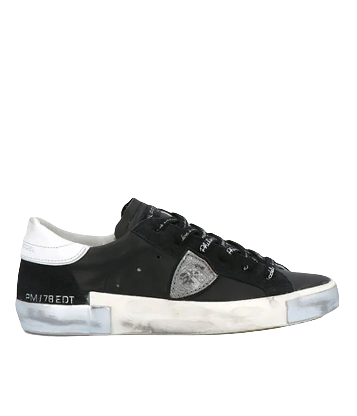 PRSX Low Man in Foxy Lamine Noir & Argent