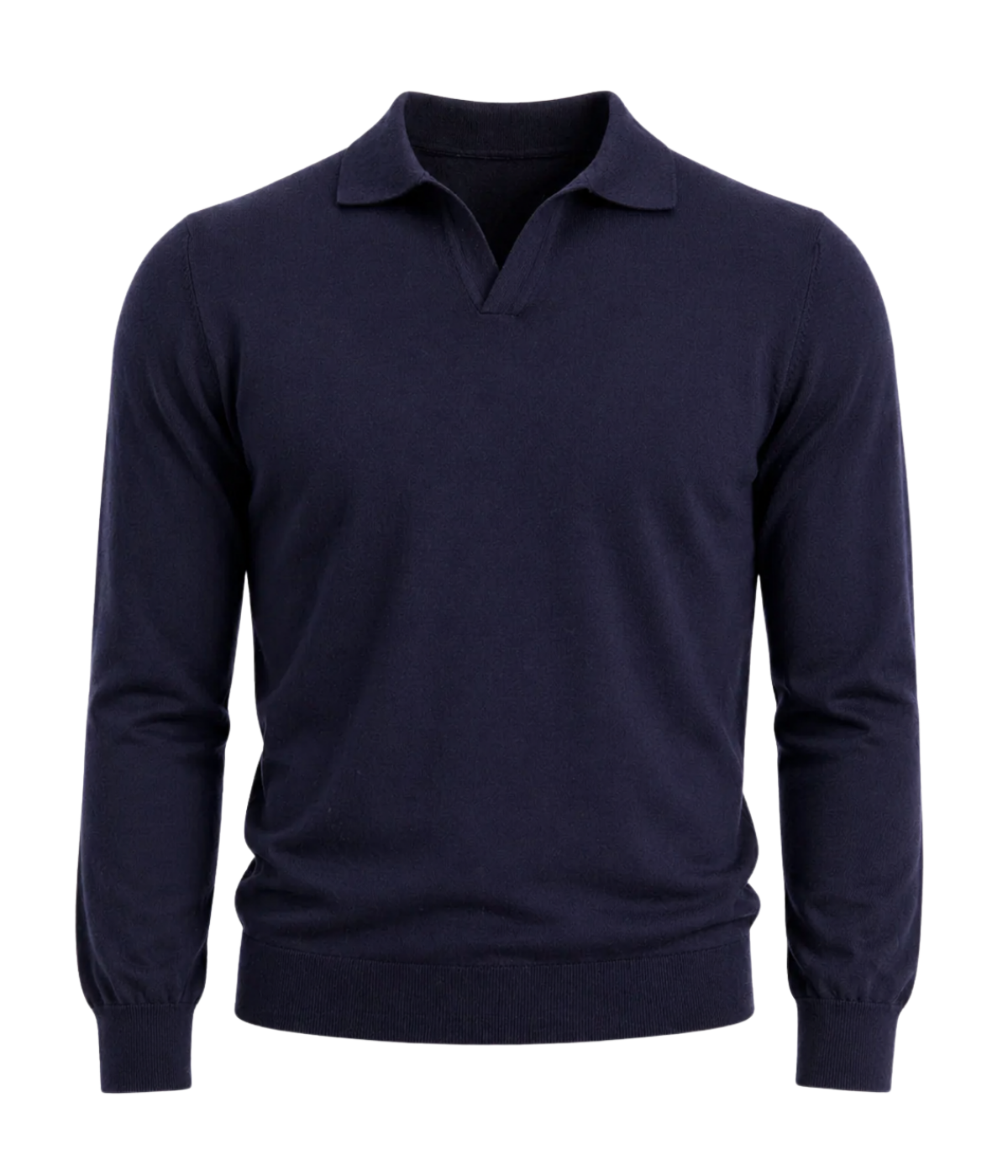 Long Sleeve Polo in NAVY