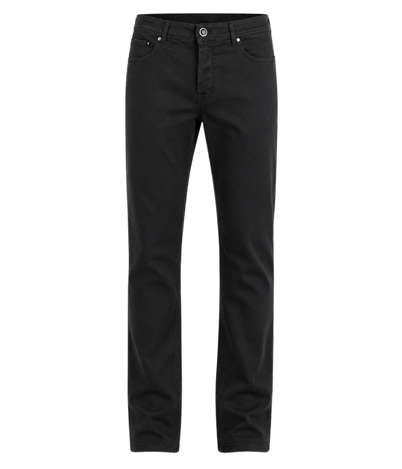 Pant 5 Pkt Slim Fit Bard In C74 Black Suede Patch