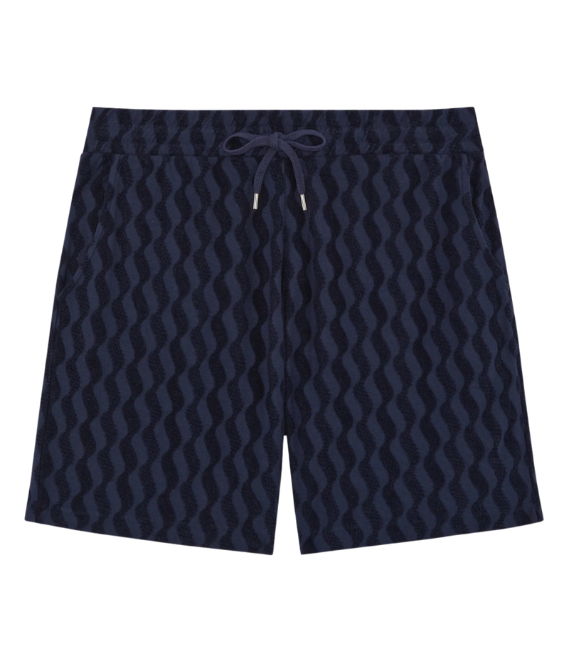 Augusto Listra Terry Shorts In Midnight-Blue