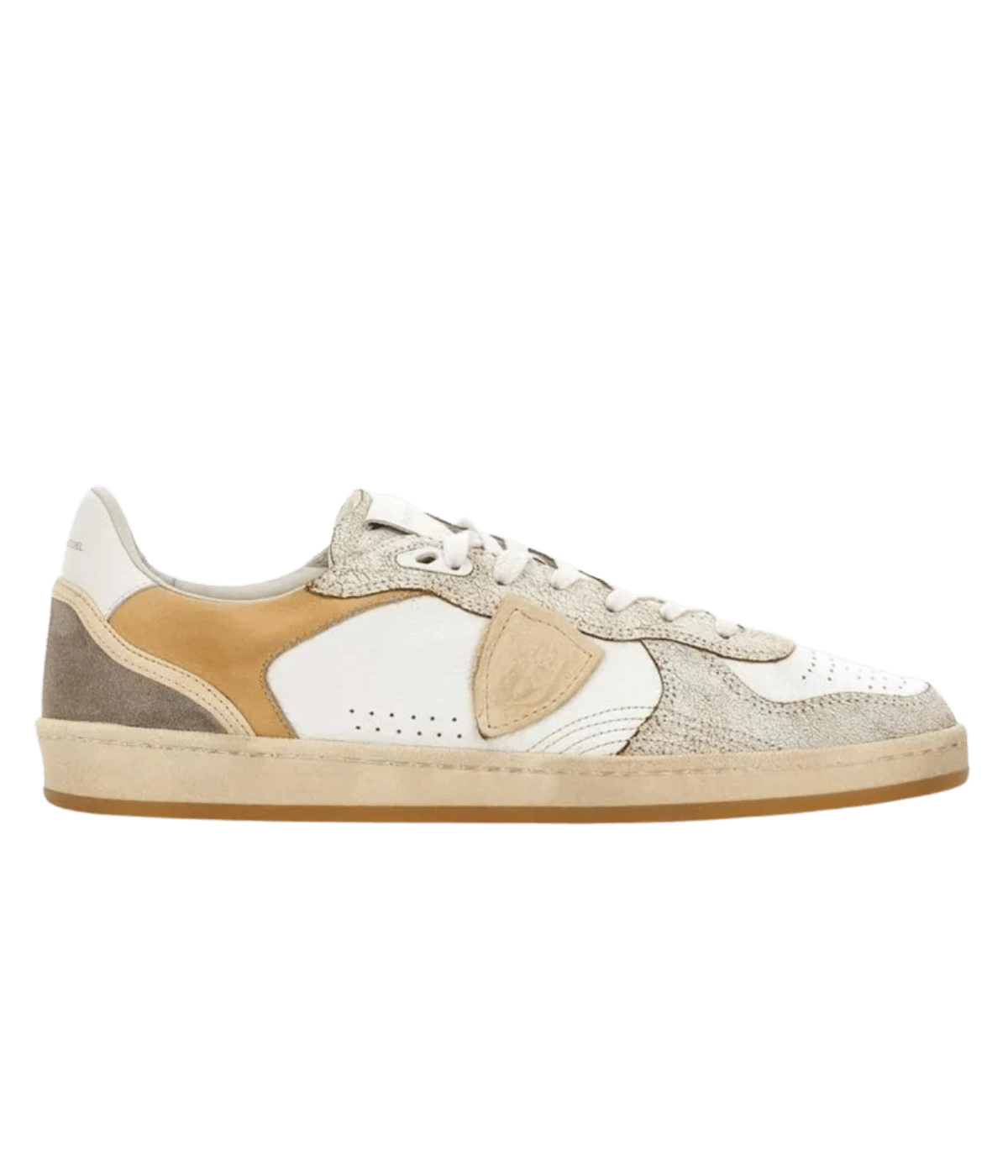 Pgal Low Man In Veau Crackle Blanc Sable