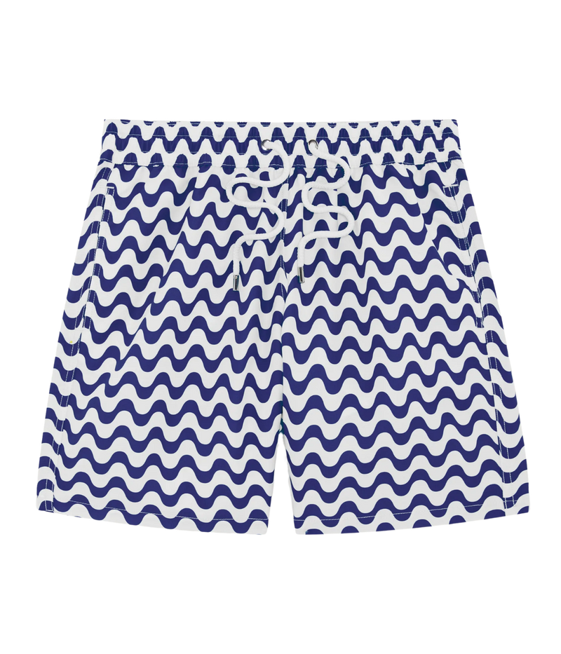 Santos Swim Short Copacabana Print In Navy