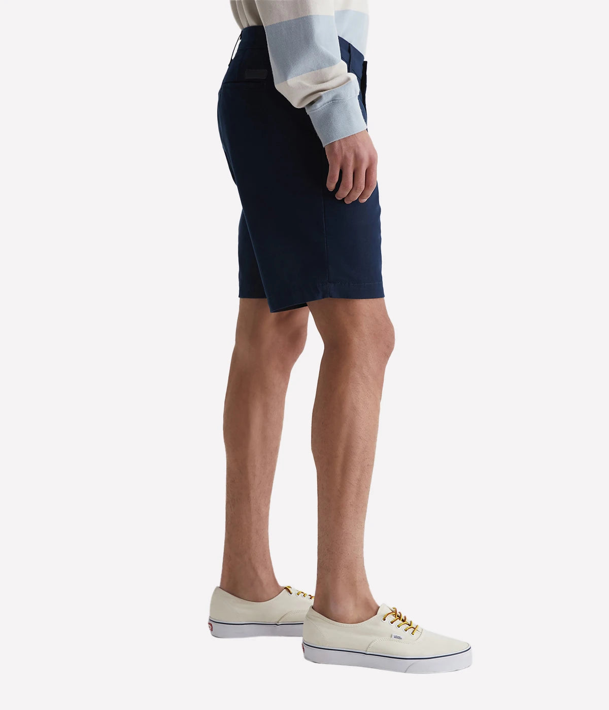 Side view of the AG Wanderer Shorts for men, highlighting the slim fit and subtle taper for a refined, modern look.