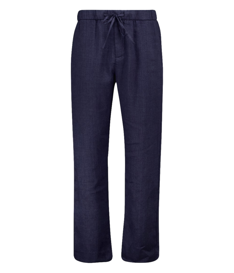 Oscar Linen Chinos in Navy Blue