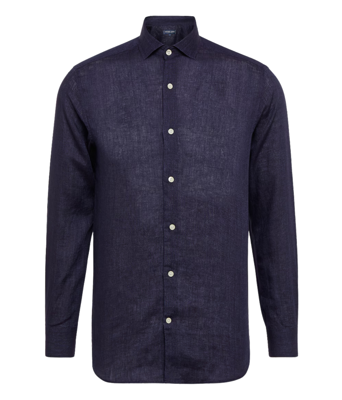 Antonio Linen Long Sleeve Shirt in Midnight