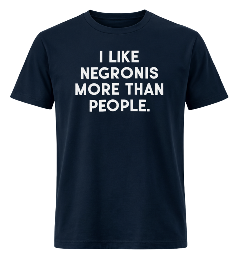 I Like Negronis More Than People Tee in Navy