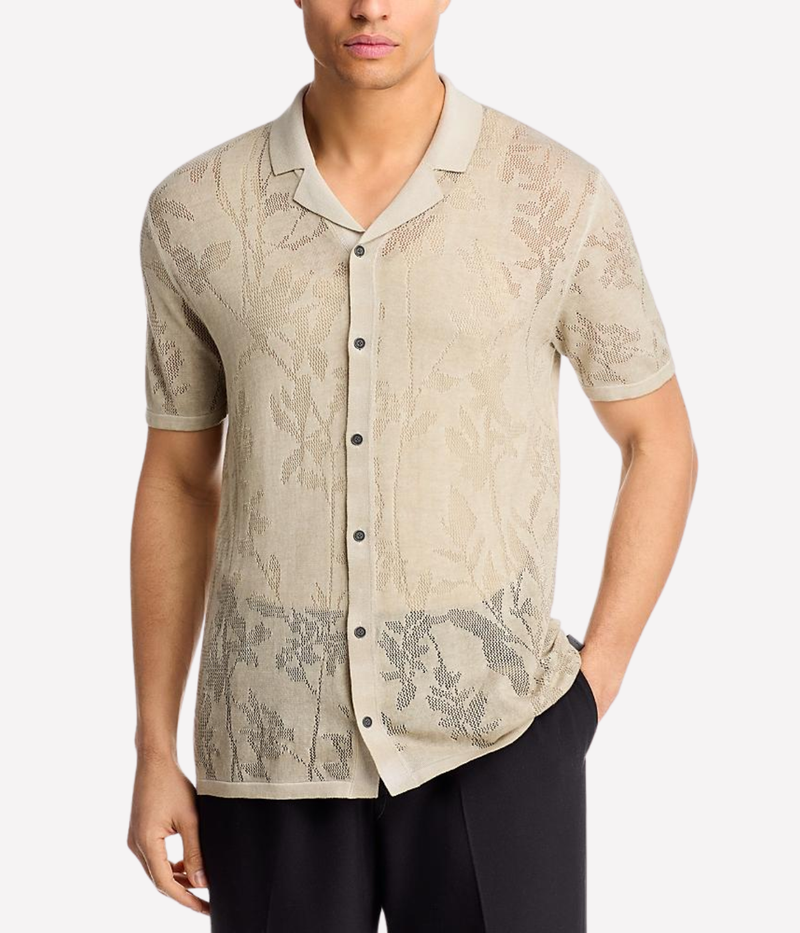 Miguel Ss Camp Collar In Almond