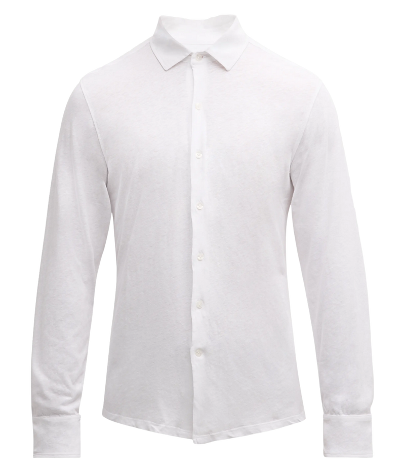 Marico Linen Blend Shirt in White