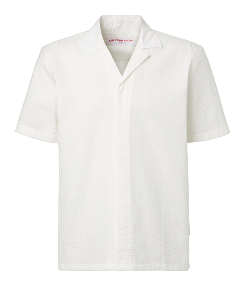 Maitan Seersucker Shirt in Thasos Beach