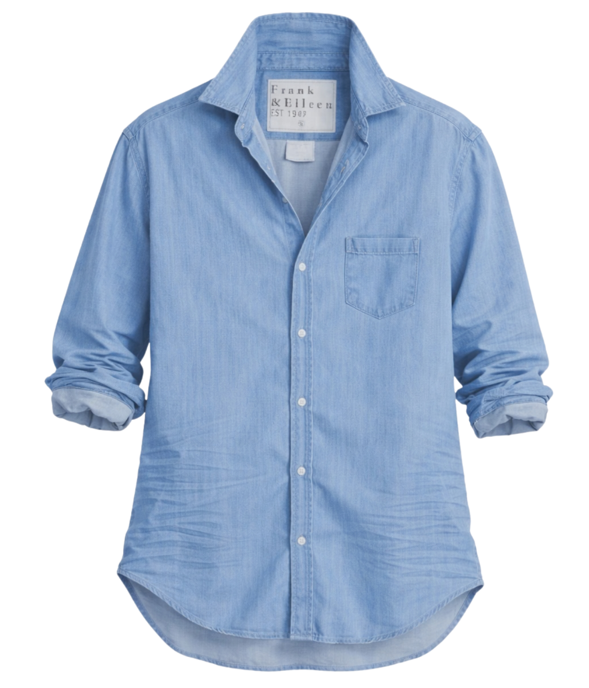 Luke Woven Shirt in Classic Wash Denim