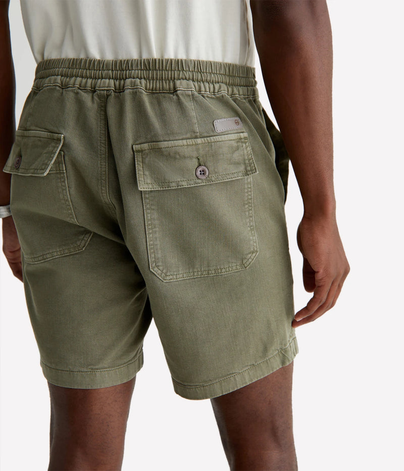 Wells Drawstring Short in Sulfur Sea Moss
