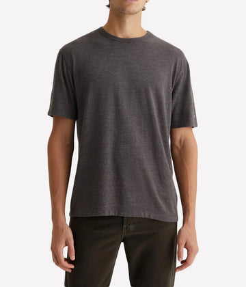 Men's crewneck short sleeve t-shirt in dark brown
