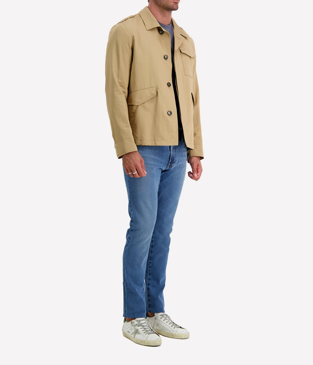 *FINAL SALE* Woven Jacket in Sand