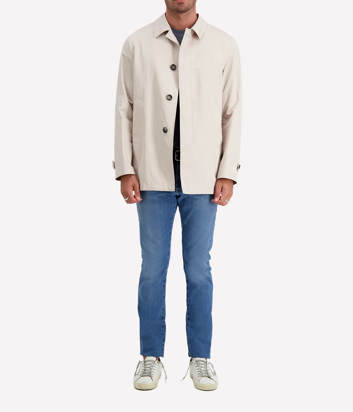 Woven Raincoat in Natural