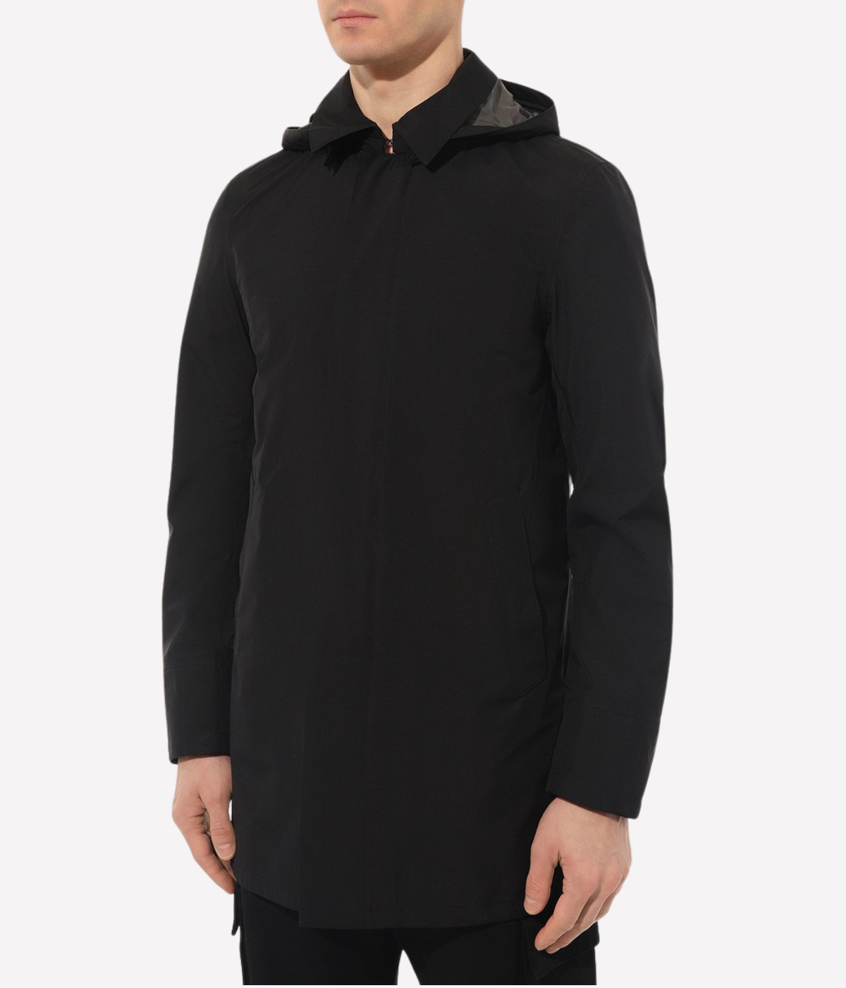 *FINAL SALE* Woven Raincoat in Black